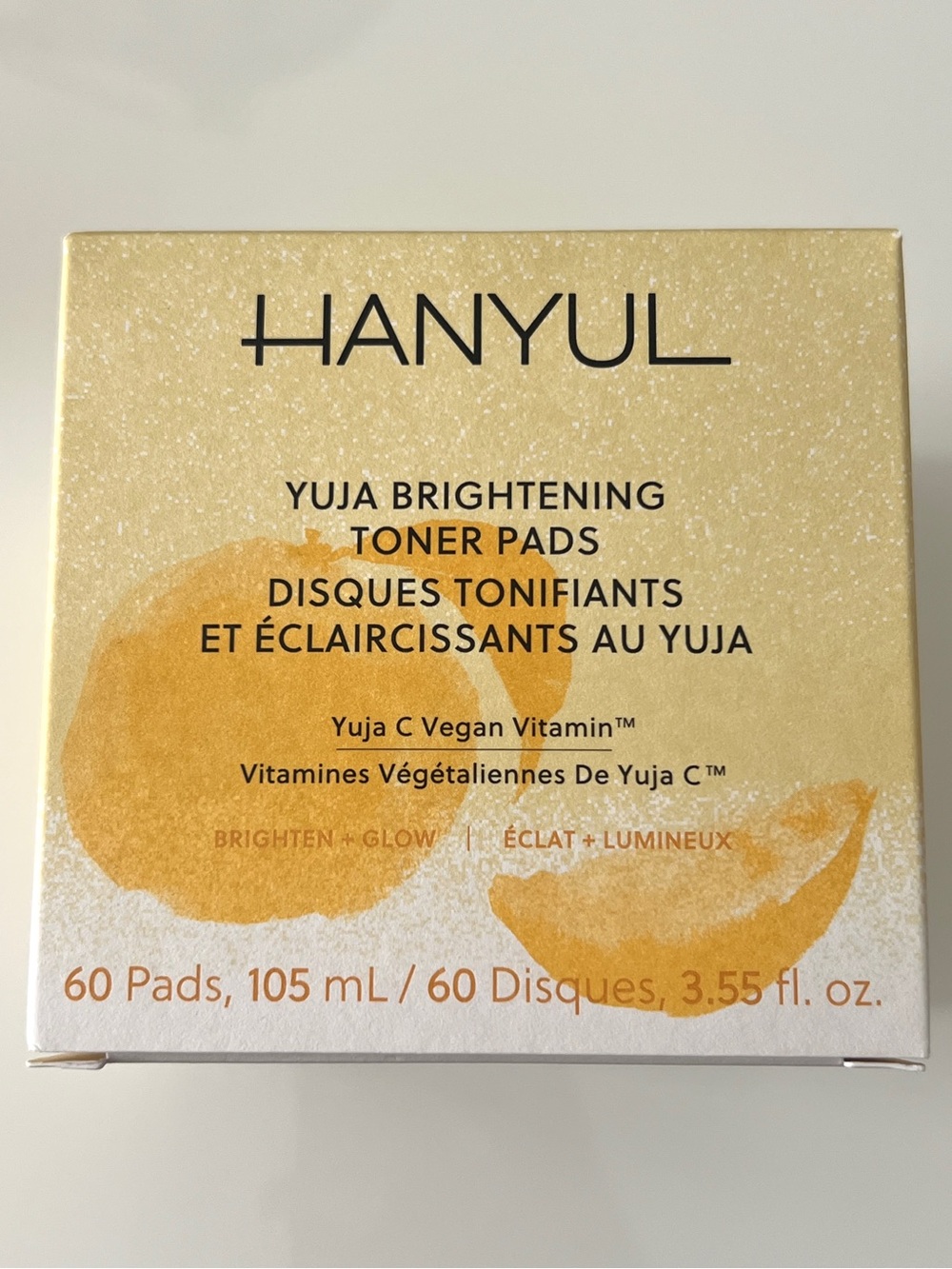Hanyul Korean Yuja Brightening Toner Pads with Vitamin C and Niacinamide